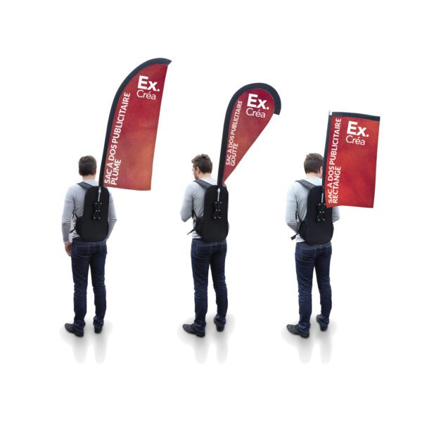 SAC À DOS PUBLICITAIRE / PLUME / GOUTTE / RECTANGLE – Image 1