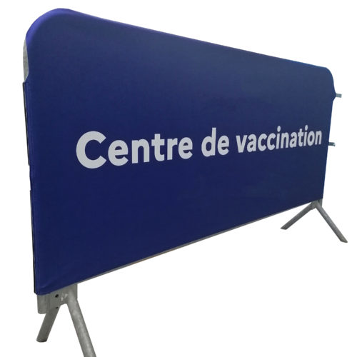 Habillage barrière centre de vaccination