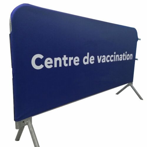Habillage barrière centre de vaccination